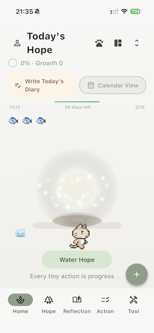 Hope Tree sage green herbal theme