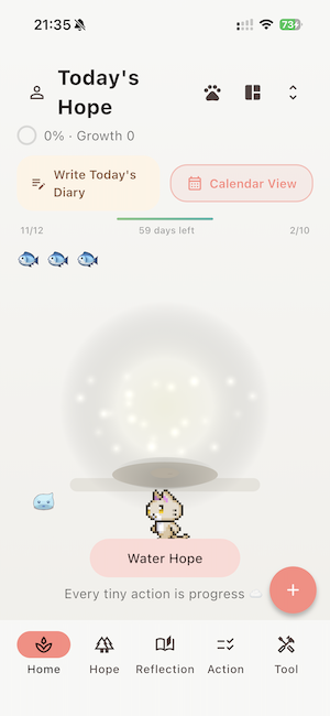 Hope Tree coral pink ocean theme