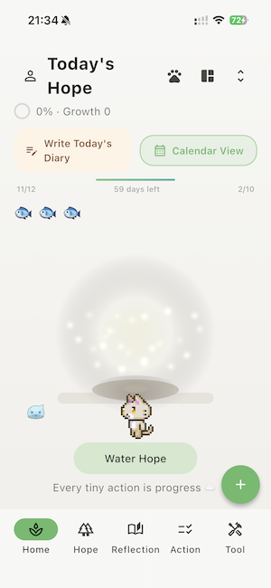 Hope Tree forest color theme with green nature tones