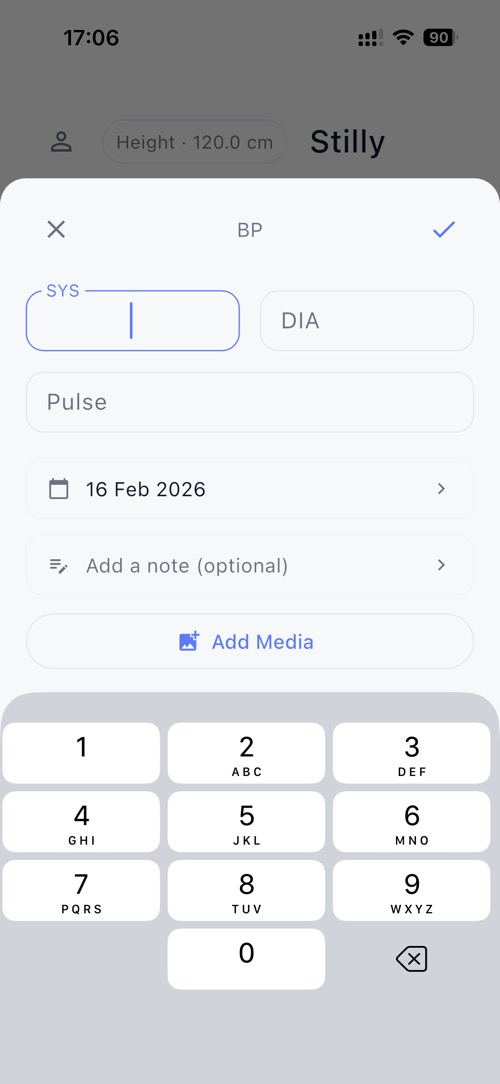 Blood Pressure Input