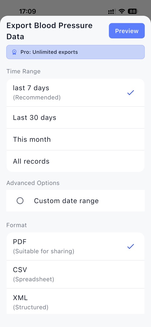 Export Configuration